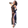 Chilirose - Cr 4853 Robe En Dentelle Noire Avec Gants S/M
